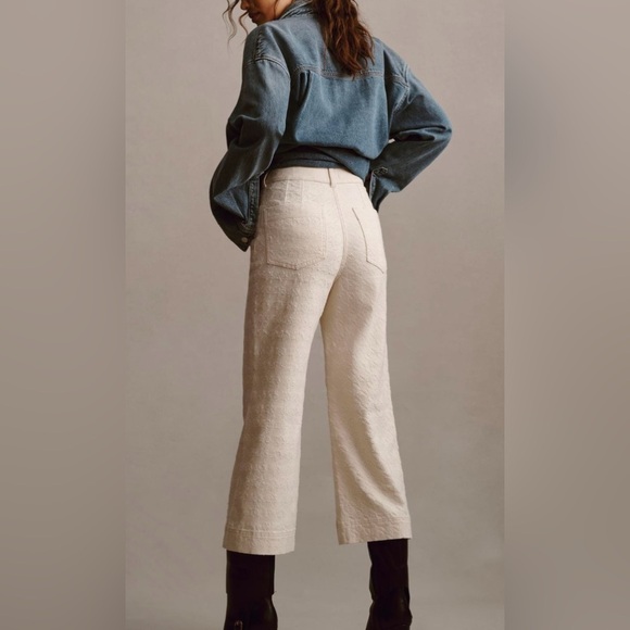 Anthropologie The Skipper High-Rise Crop Wide-Leg Jeans by Pilcro NWT size 30 - Picture 4 of 5